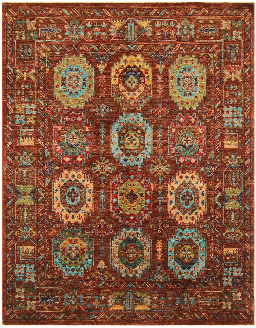 5x7 Tribal Brown Afghan Baluch Hand Knotted wool Boho Rug - Yildiz Rugs