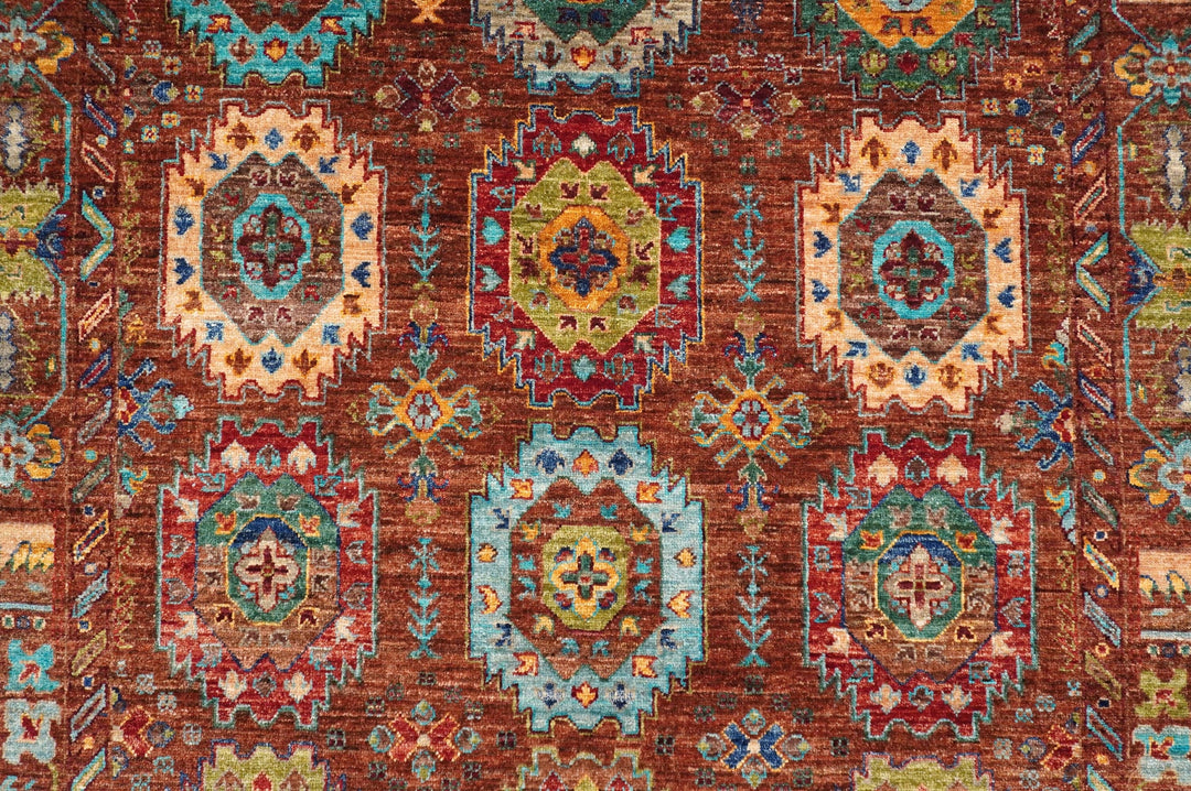 5x7 Tribal Brown Afghan Baluch Hand Knotted wool Boho Rug - Yildiz Rugs