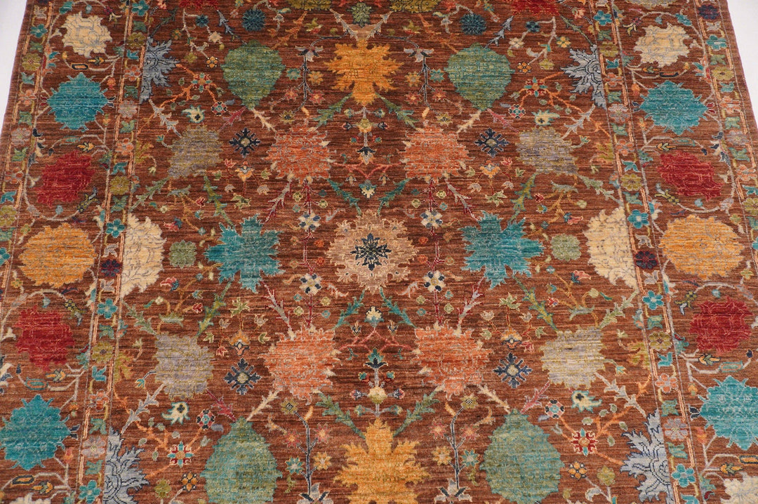 6x8 ft. Turkish Brown Sultani High Knot counts Hand knotted Wool Rug - Yildiz Rugs