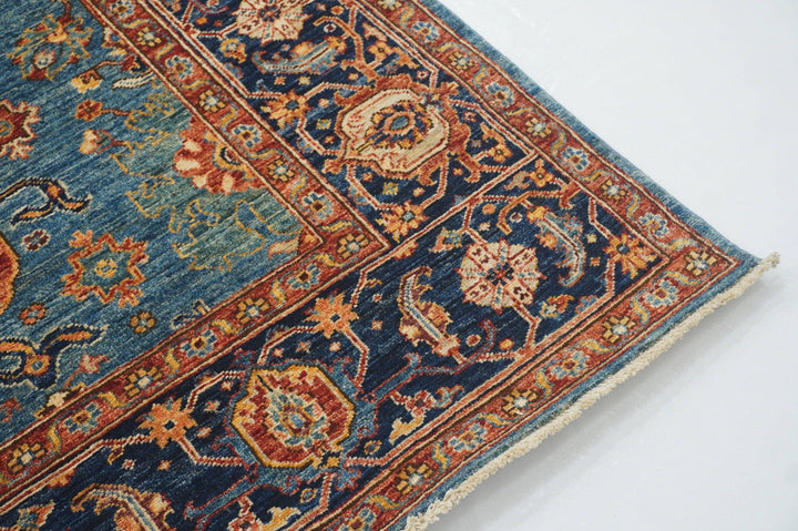 6x9 Bidjar Blue Afghan Hand knotted Wool Oriental Rug - Yildiz Rugs