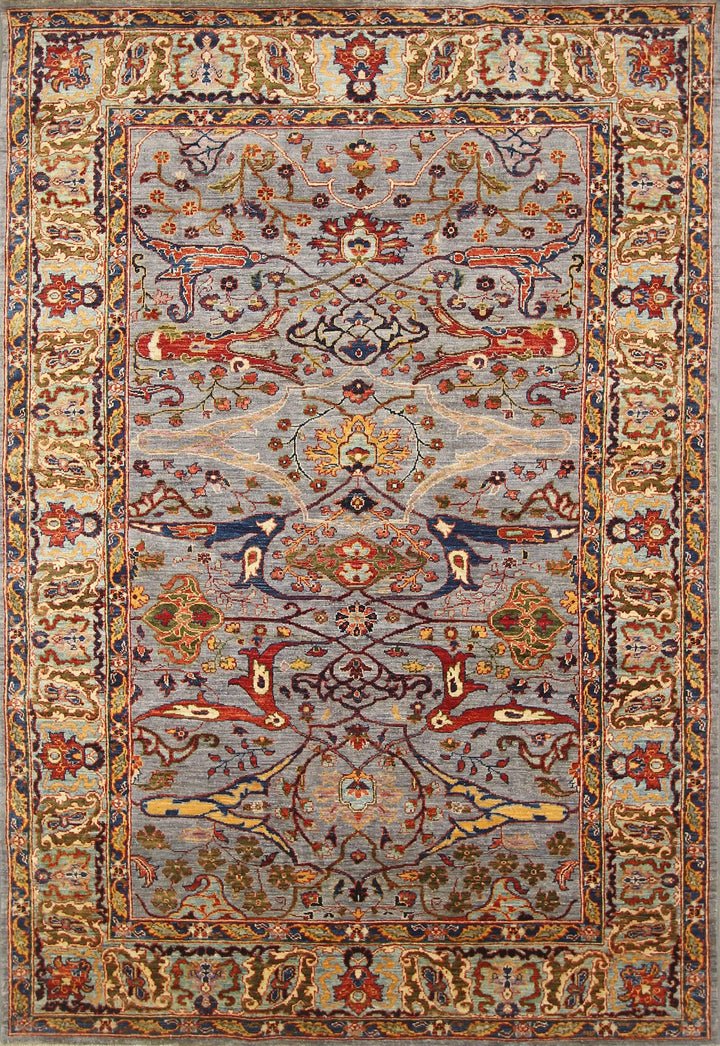 6x9 Gray Bidjar Afghan Hand knotted Oriental Area Rug - Yildiz Rugs