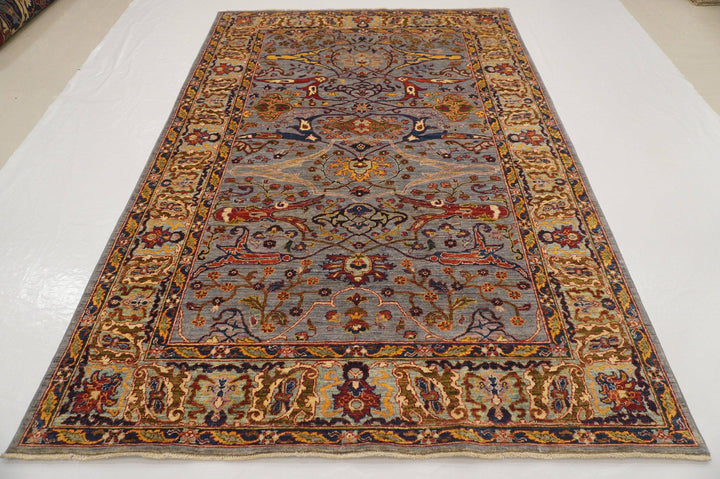 6x9 Gray Bidjar Afghan Hand knotted Oriental Area Rug - Yildiz Rugs