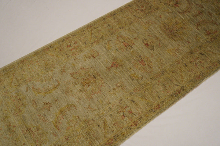 7 ft Overdyed Gray Vintage Turkish Oushak handmade Runner Rug - Yildiz Rugs