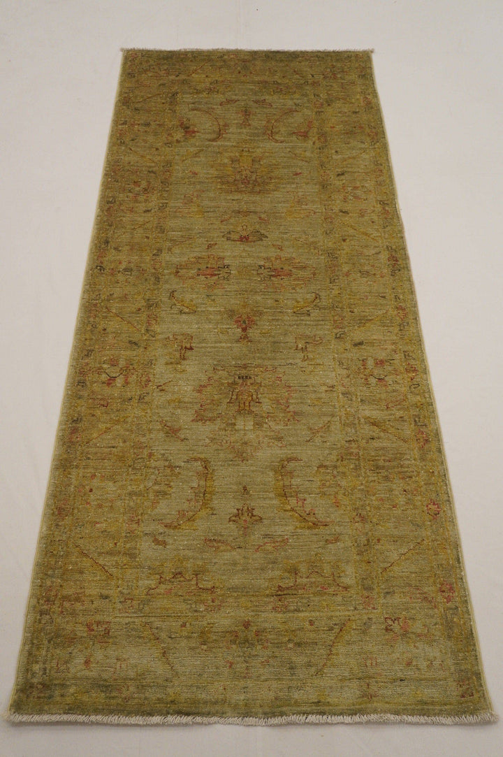 7 ft Overdyed Gray Vintage Turkish Oushak handmade Runner Rug - Yildiz Rugs