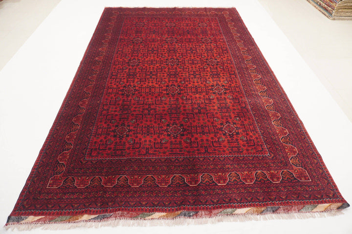 7x10 ft Khal Mohammadi Red Afghan Natural Dye Hand knotted wool Area Rug - Yildiz Rugs