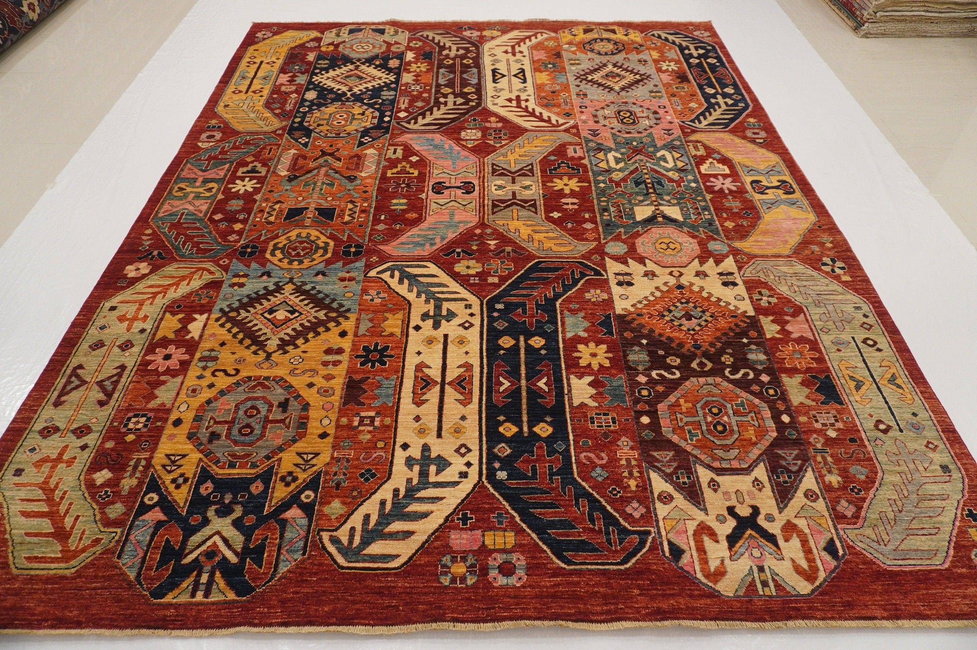 8x10 Red Baluch Afghan Tribal Samarkand Hand knotted Area Rug - Yildiz Rugs