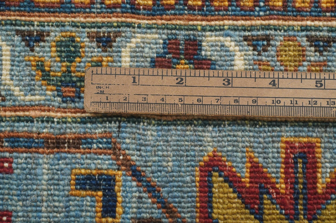 9x12 Baluch Blueish Gray Afghan Hand knotted Bohemian Rug - Yildiz Rugs