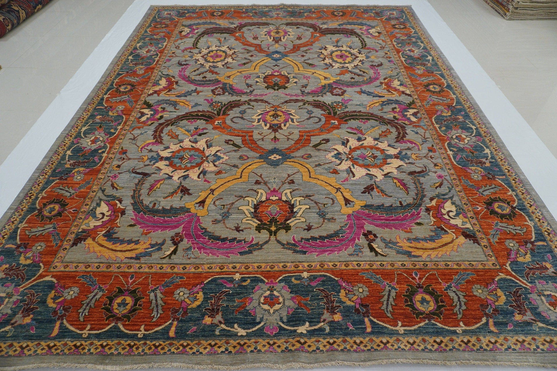 9x12 Gray Polonaise Serapi Transitional Hand knotted Wool Oriental Rug - Yildiz Rugs