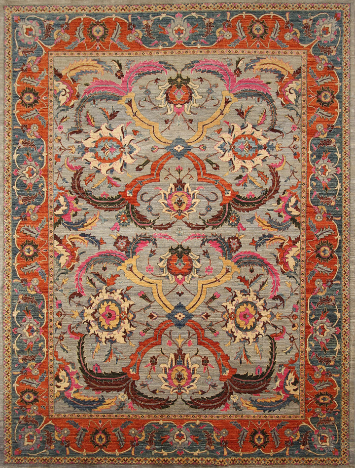 9x12 Gray Polonaise Serapi Transitional Hand knotted Wool Oriental Rug - Yildiz Rugs