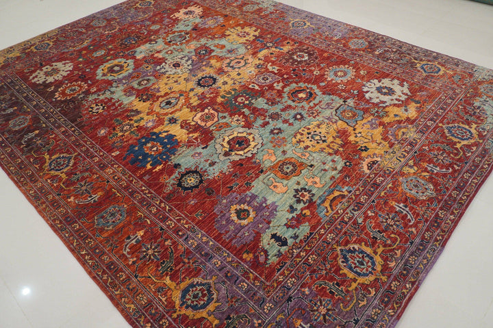 9x12 Modern Bidjar Red Hand knotted Rug - Yildiz Rugs