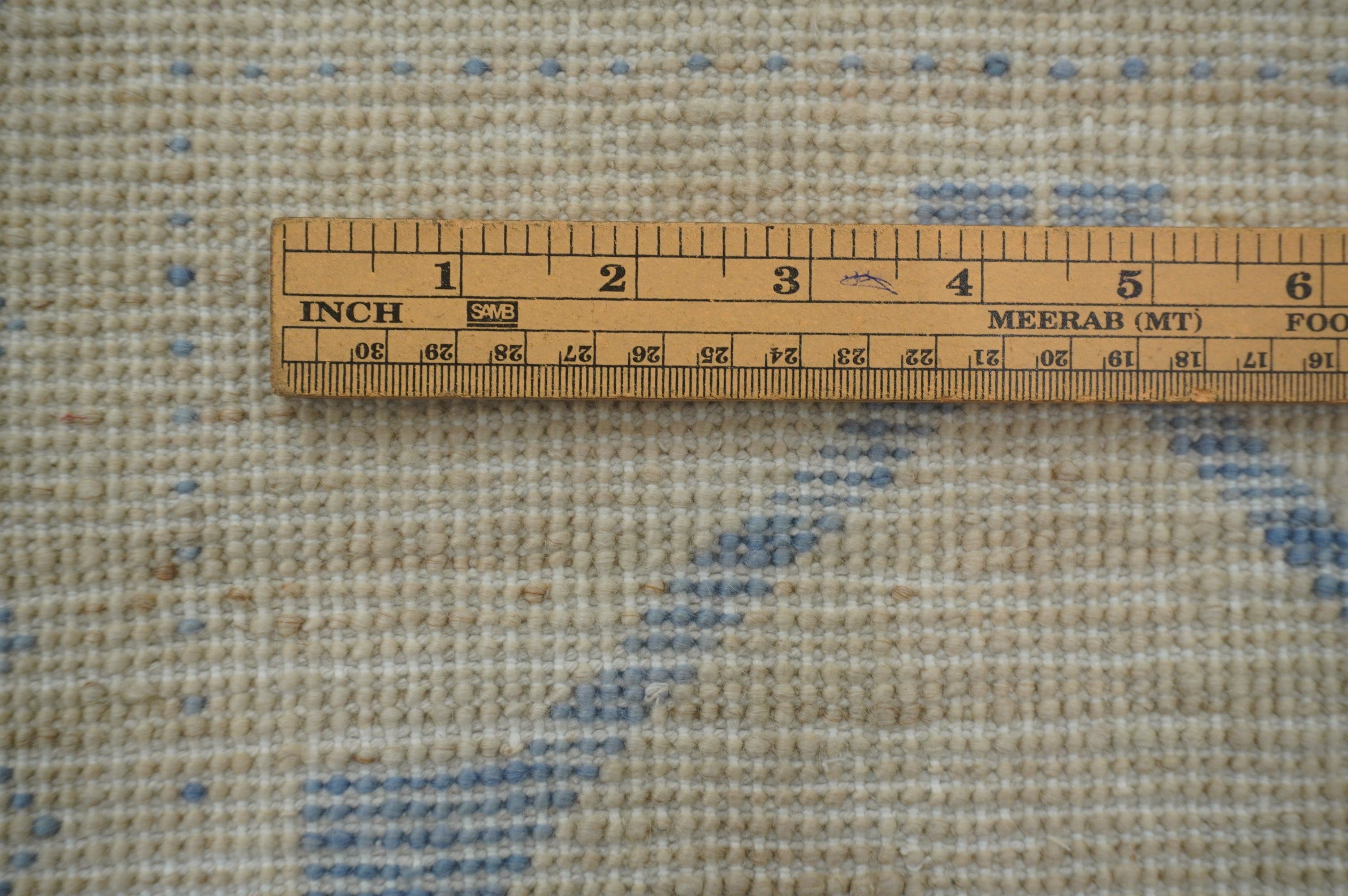 9x12 Vintage Beige Blue Khotan Afghan Hand Knotted Wool Rug - Yildiz Rugs