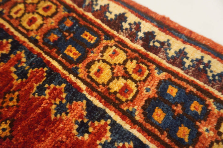 Red 2x3 Baluch Afghan Hand knotted wool small Accent rug - Yildiz Rugs