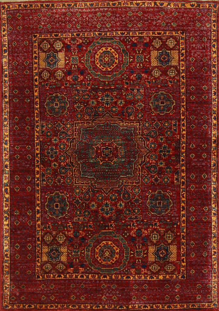 3x4 Turkish Mamluk Pink Purple Hand knotted rug - Yildiz Rugs