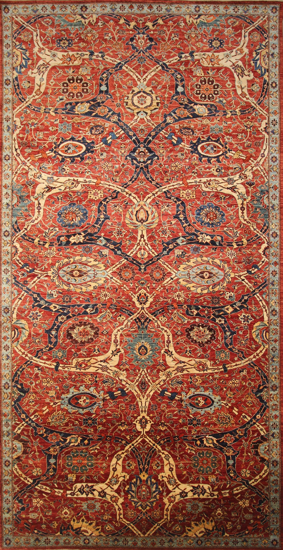 8x16 Red Persian Style Afghan Hand Knotted Oriental Gallery Area Rug - Yildiz Rugs