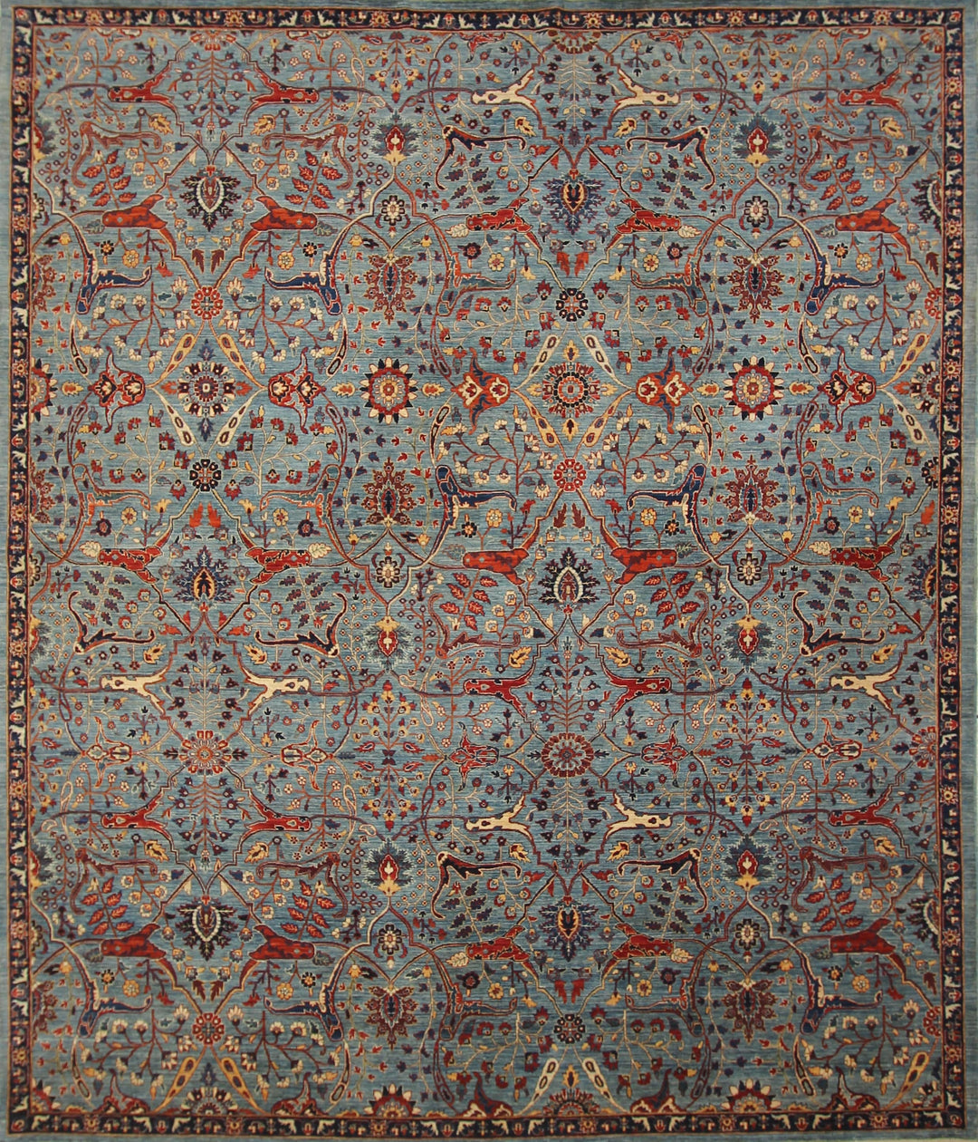 8x10 Blue Bidjar Persian Style Hand knotted Oriental Rug - Yildiz Rugs