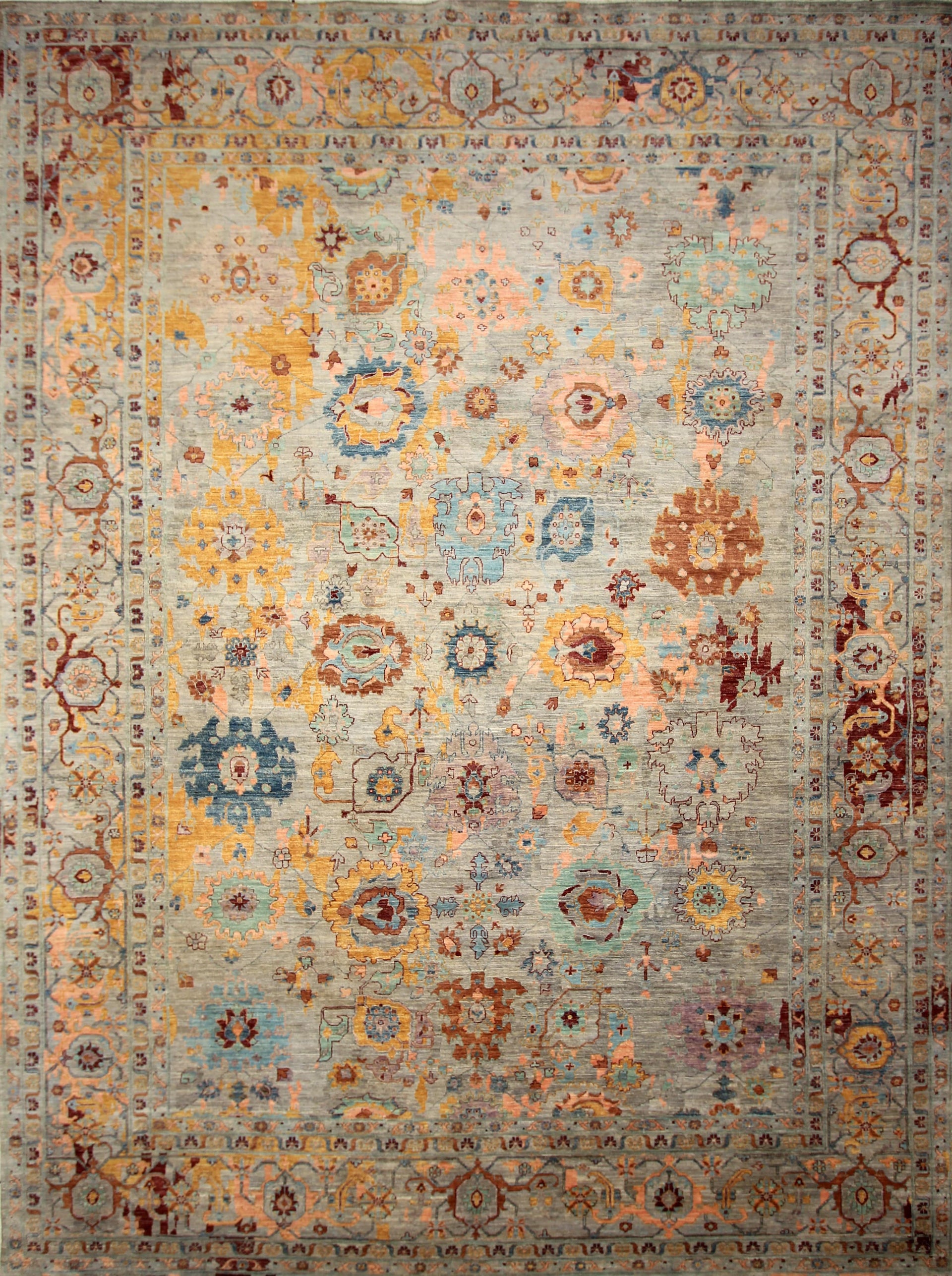 10x14 Gray Bidjar Afghan Hand knotted Modern Rug - Yildiz Rugs