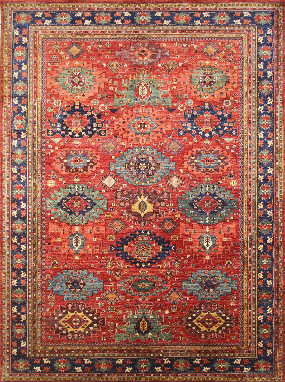 SOLD 10x14 Baluch Red Blue Persian Hand knotted Wool Oriental Area Rug - Yildiz Rugs