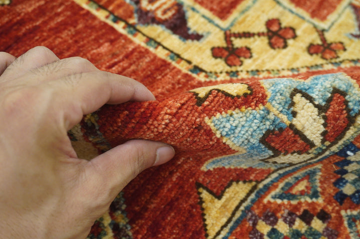 4x6 Ersari Red Afghan hand knotted Wool Area Rug - Yildiz Rugs