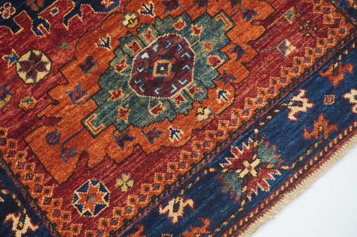 10 Ft Red Baluch Afghan Tribal hand knotted Runner Rug - Yildiz Rugs