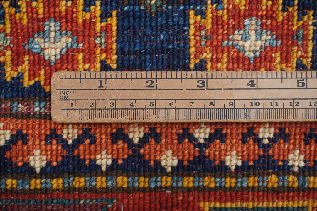 7x10 Tribal Yomut Ersari Navy Blue Afghan Hand knotted Oriental Rug