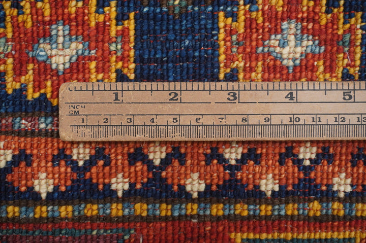 7x10 Tribal Yomut Ersari Navy Blue Afghan Hand knotted Oriental Rug