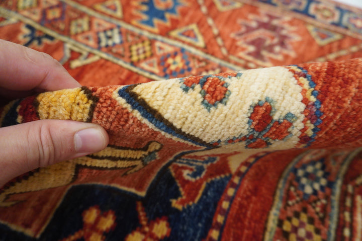 SOLD 13 Ft Ersari Red Elephant foot hand knotted Veg Dye Wool Runner Rug - Yildiz Rugs