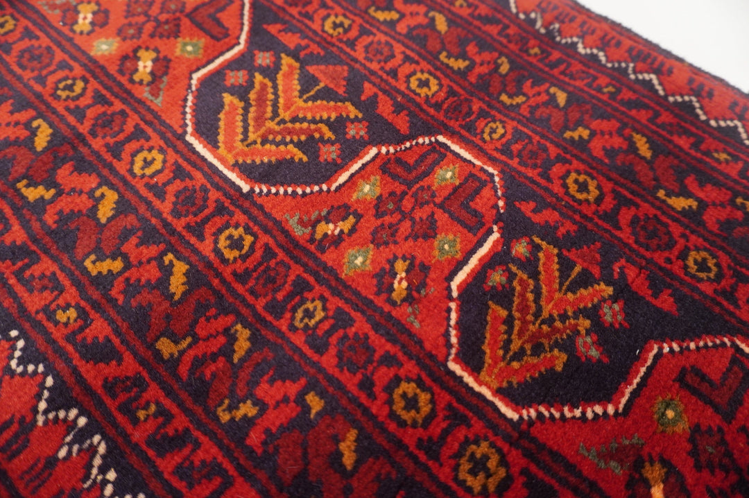 6x8 Red Afghan Khal Mohammadi hand knotted Veg dye Wool Rug - Yildiz Rugs