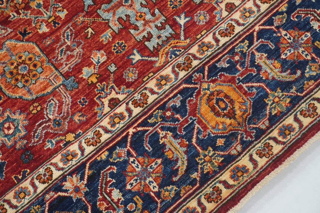 6x9 Red Bidjar Harshang Persian Style Afghan Hand Knotted Oriental Rug