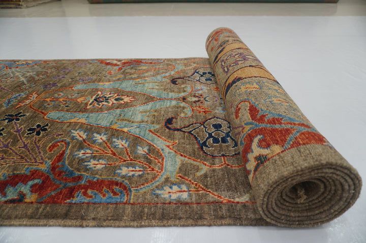 14 ft Bidjar Gray Persian Style Hand knotted Oriental runner rug - Yildiz Rugs