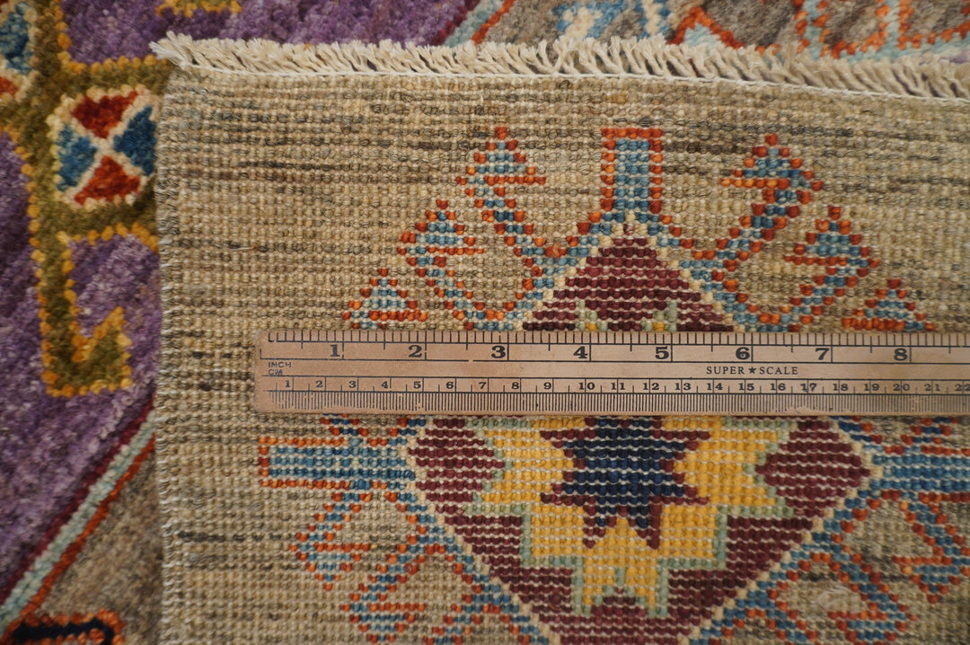 4 x 20 Ft Kazak Neutral gray Afghan Hand knotted Wide Long Runner Rug - Yildiz Rugs