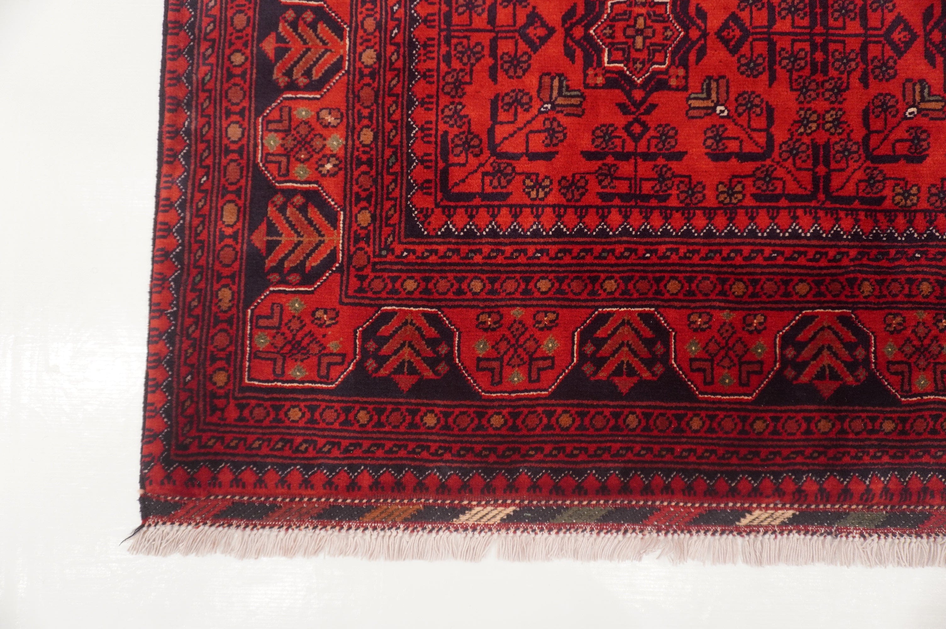 4x6 Red Afghan Khal Mohammadi hand knotted Rug - Yildiz Rugs