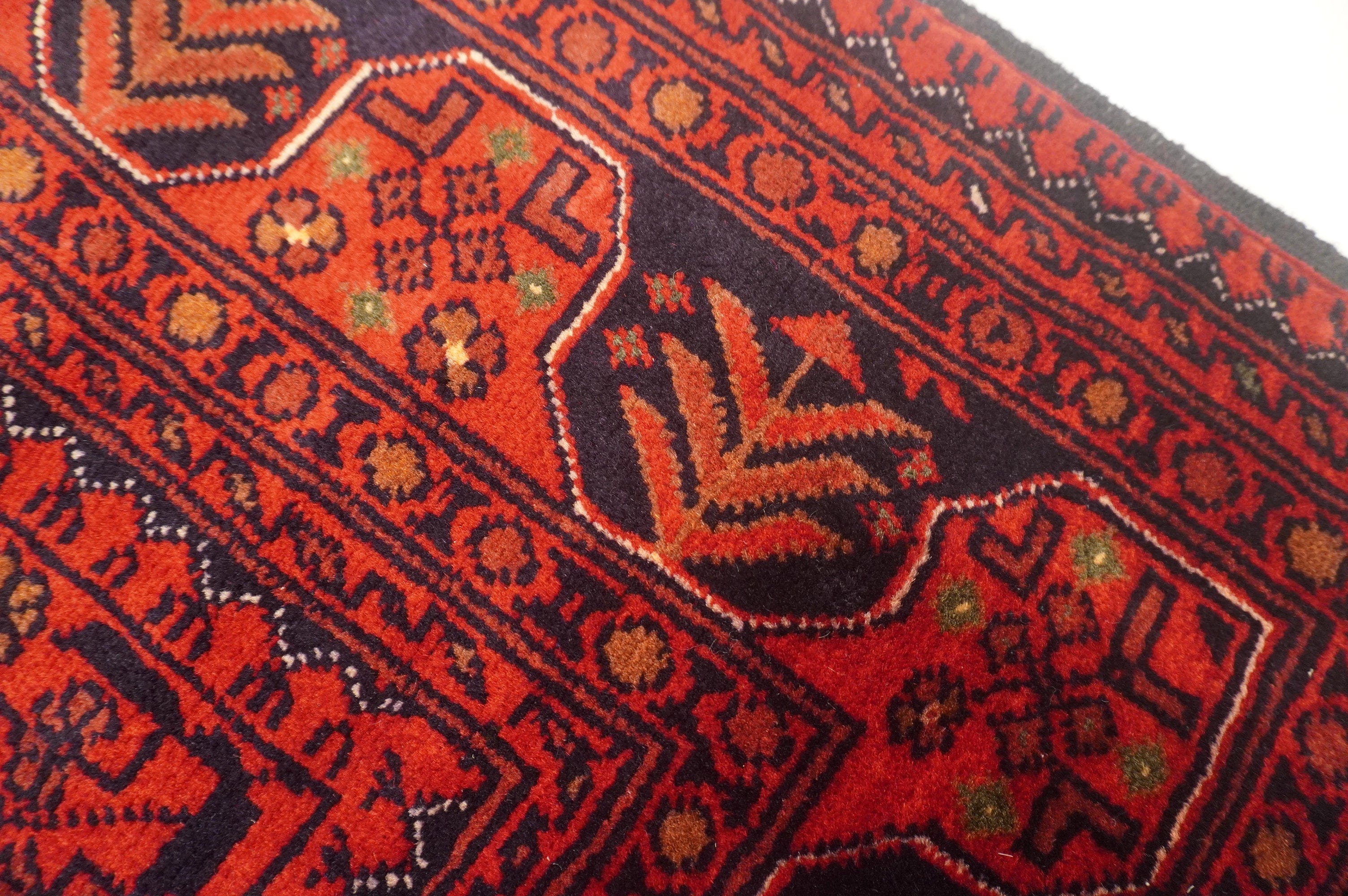 4x6 Red Afghan Khal Mohammadi hand knotted Rug - Yildiz Rugs