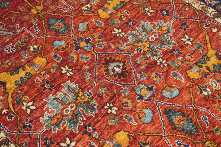 4x6 Red Bidjar Afghan hand knotted Wool Oriental Rug