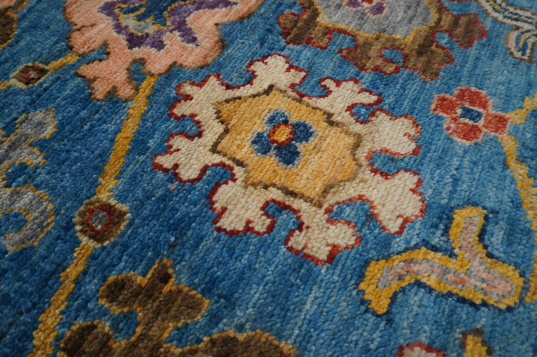 5'8 x 8'9 ft Blue Oushak Hand knotted Turkish Rug - Yildiz Rugs