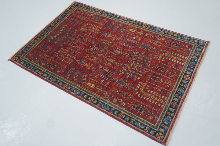 3x5 Red Bakhshaish Afghan Hand Knotted Rug - Yildiz Rugs