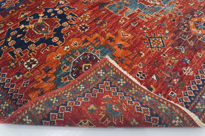 4x6 Baluch Red Afghan hand knotted Oriental Rug