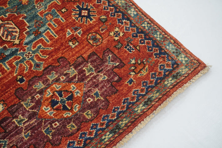 4x6 Red Baluch Afghan hand knotted Oriental Rug - Yildiz Rugs