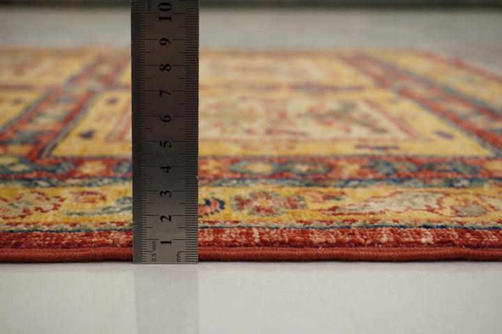 Beige 10 ft Bakhtiar Afghan Hand knotted wool Runner rug - Yildiz Rugs