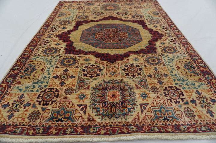 3x5 Beige Turkish Mamluk Hand knotted wool rug - Yildiz Rugs