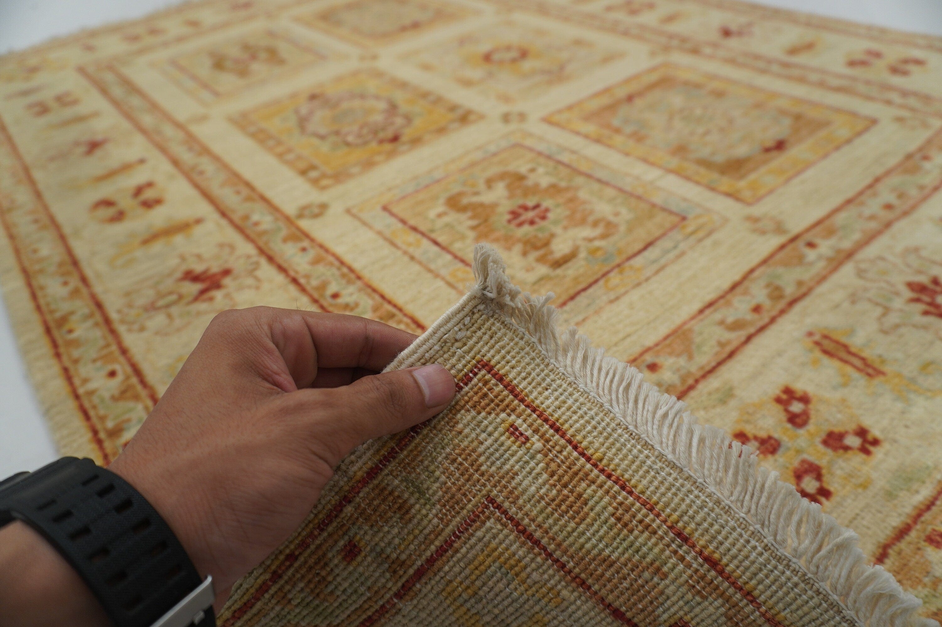 3x5 Vintage Bakhtiyar Muted Beige Persian Hand knotted wool rug - Yildiz Rugs