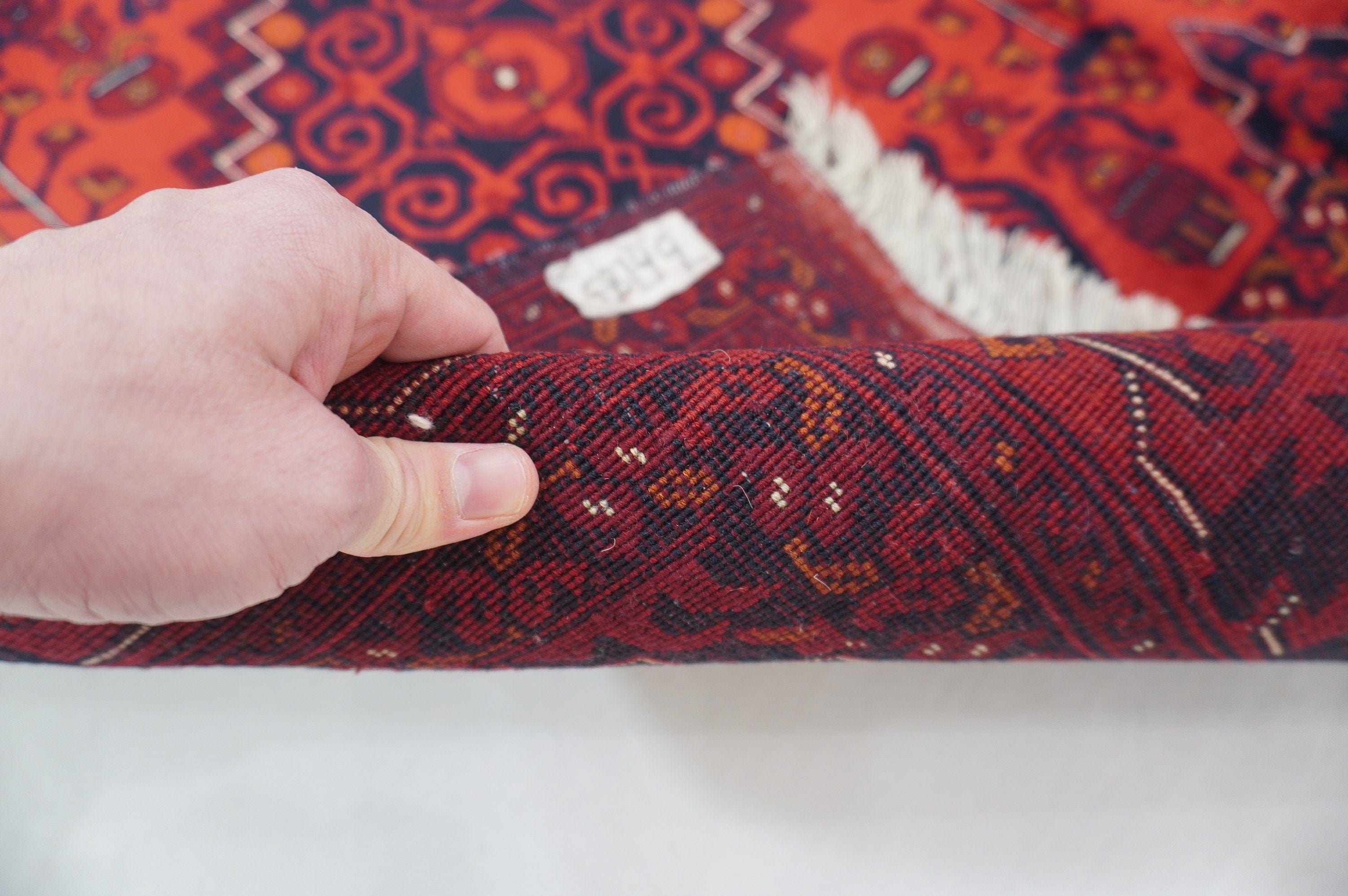 5x7 Belgic Red Super High quality Afghan Handmade Rug made - Yildiz Rugs