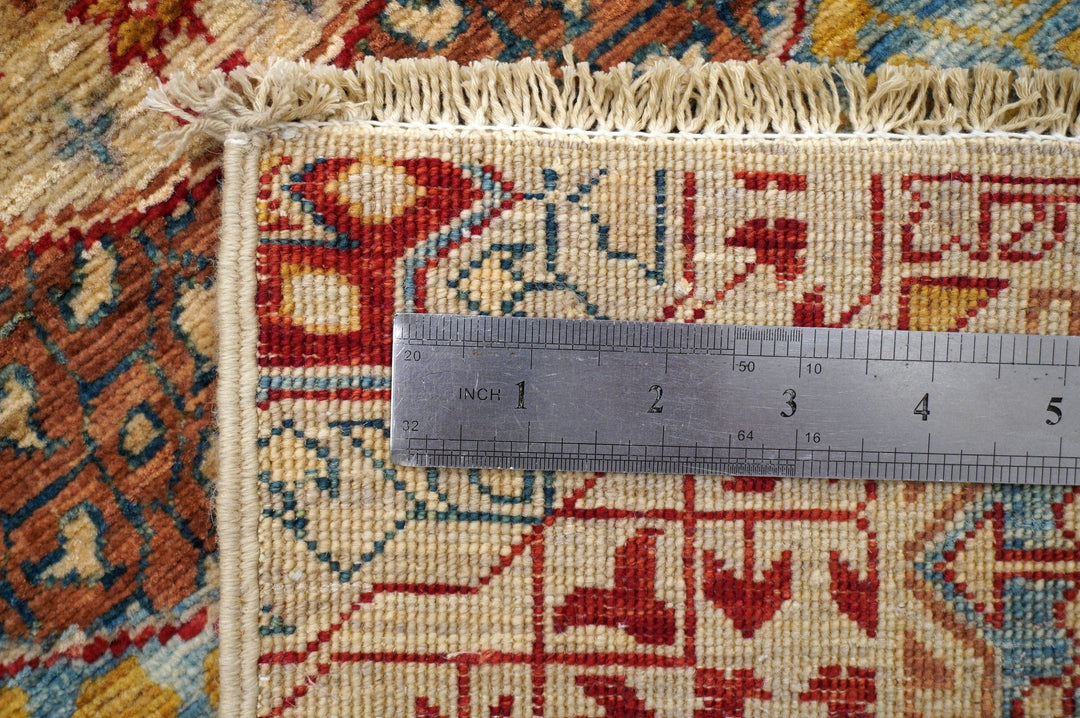 14 ft Turkish Light Gray Mamluk Hand knotted Wool Runner rug - Yildiz Rugs