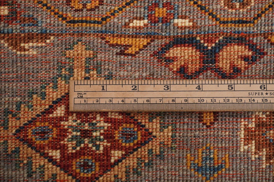 6x8 ft. Tribal Gabbeh Blueish Gray Afghan Hand Knotted wool Rug - Yildiz Rugs