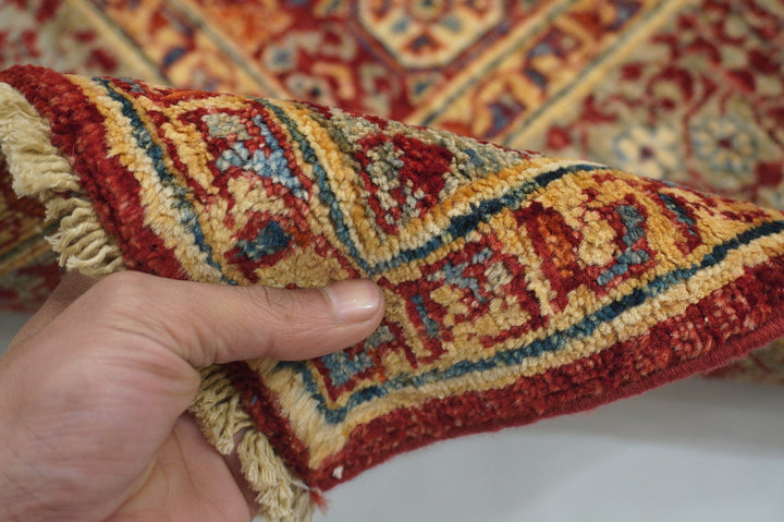 7x10 ft Turkish Red Mamluk Hand Knotted medallion Wool Area Rug - Yildiz Rugs