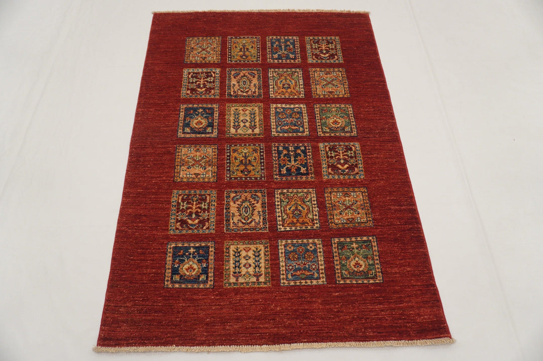 3x5 Bakhtiyar Red Persian Hand knotted Wool Area Rug - Yildiz Rugs