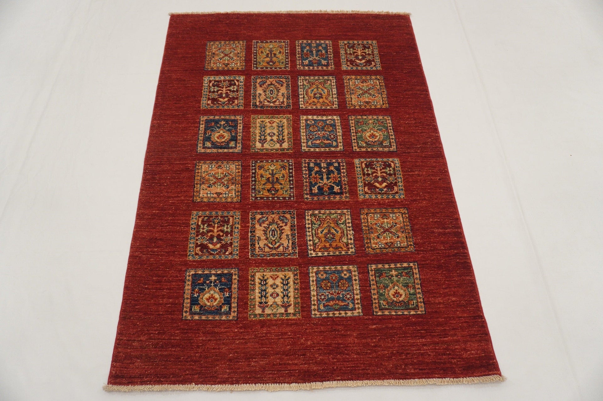 3x5 Bakhtiyar Red Persian Hand knotted Wool Area Rug - Yildiz Rugs