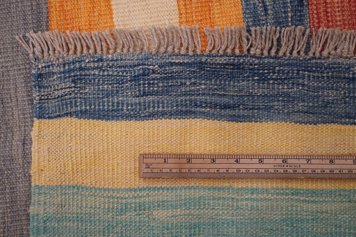 9x12 Pastel Modern Abstract Afghan Handmade Kilim Area Rug - Yildiz Rugs
