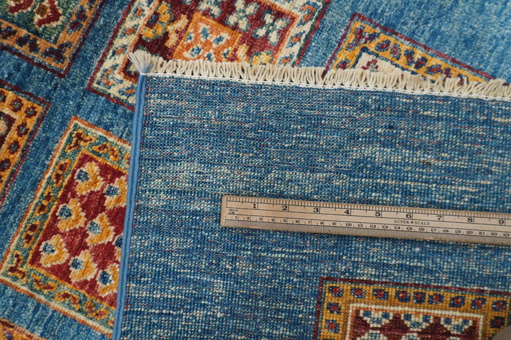 Blue 3x4 Bakhtiyar Afghan Hand Knotted wool Area Rug - Yildiz Rugs