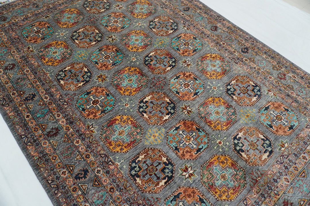 6x9_rug,Hand_knotted_rug,Afghan_rug,oriental_rug,bedroom_rug,rugs_for_living_room,office_rug,Persian_rug,Turkish_rug,boho_rug,gray_rug_6x9,Afghan_carpet,Ersari_rug