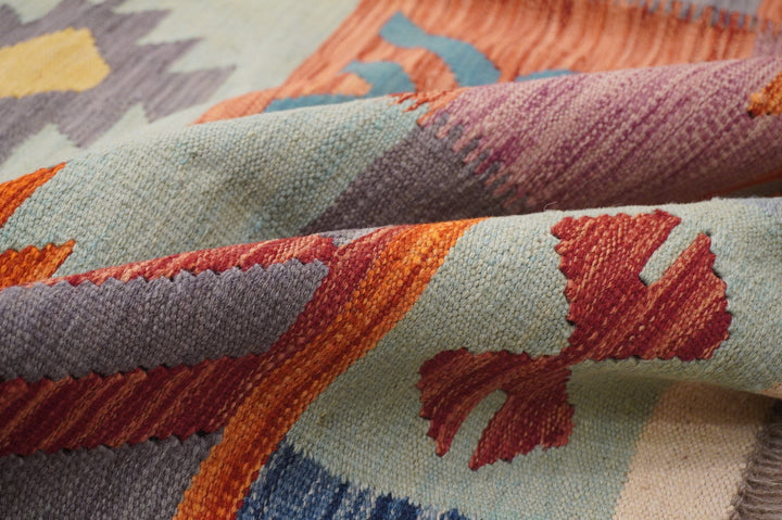 8x11 Multicolor Handmade Afghan Kilim Area Rug - Yildiz Rugs